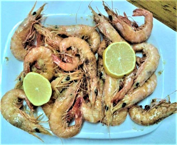 Gambas com limão